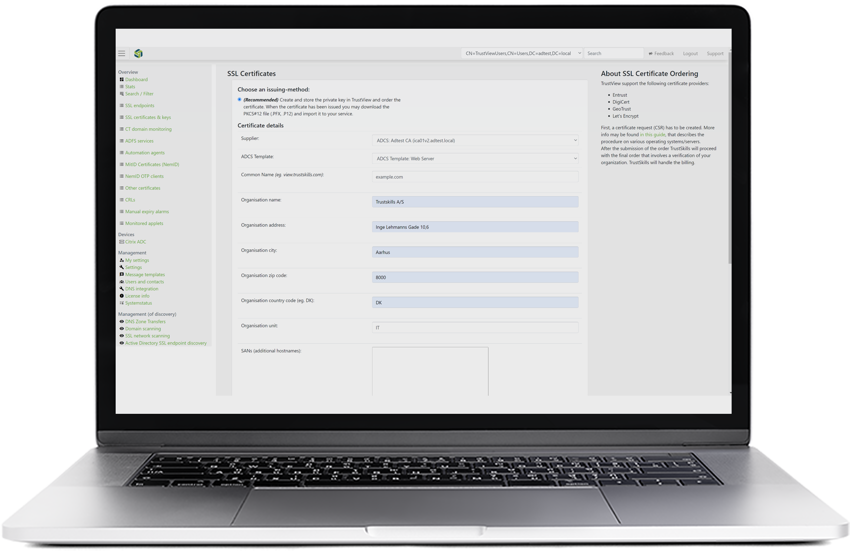 TrustView ADCS Module